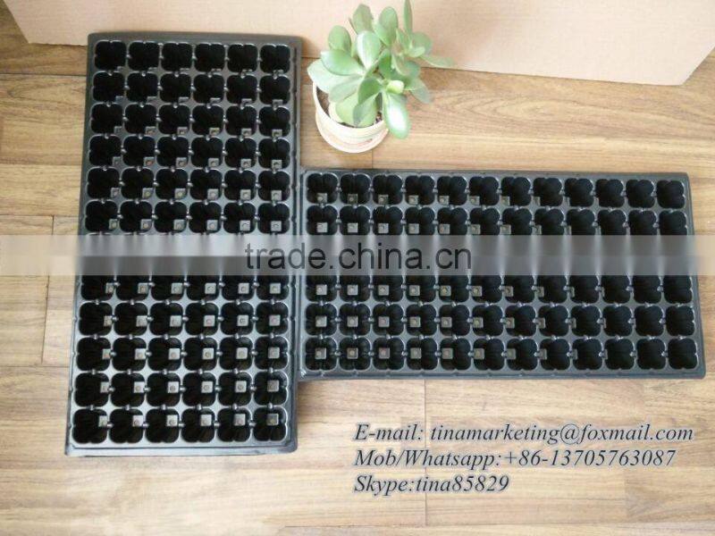 Hot Selling High Quality 72 Cell Plug PS Plastic Material Seed Plant Nursery Growing Tray for Gardening