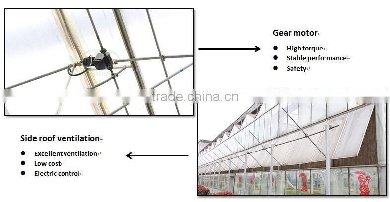 Greenhouse Poly Film roll up motor for light deprivation