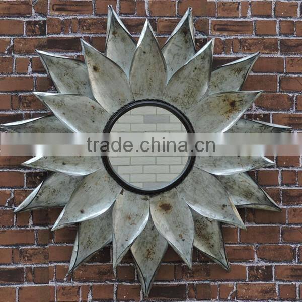 vintage mirror wrought iron wall decor