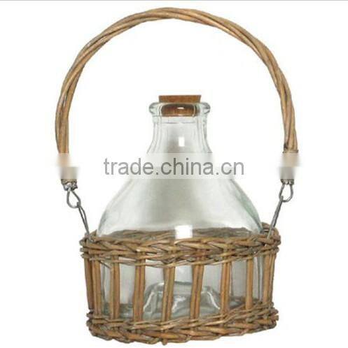 Blue Willow Basket with Glass Carafe (Shandong)