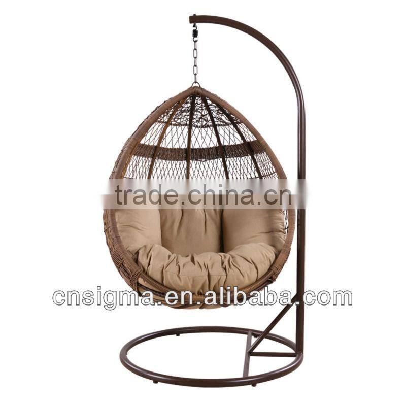 2014 Best-seller Egg Pod Hanging Chair Swing Chairs Water Drop Shaped Rattan Basket