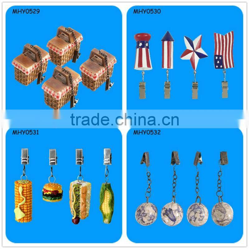 Picnic basket shaped resin Tablecloth Clips