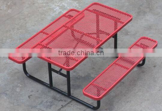 Outdoor camping metal steel picnic table