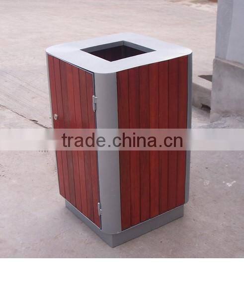 Arlau outdoor wpc park garbage can wood