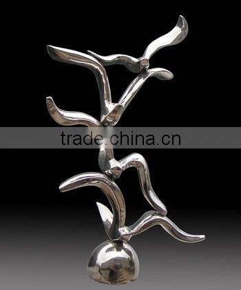 abstract theme stainless steel sculpture