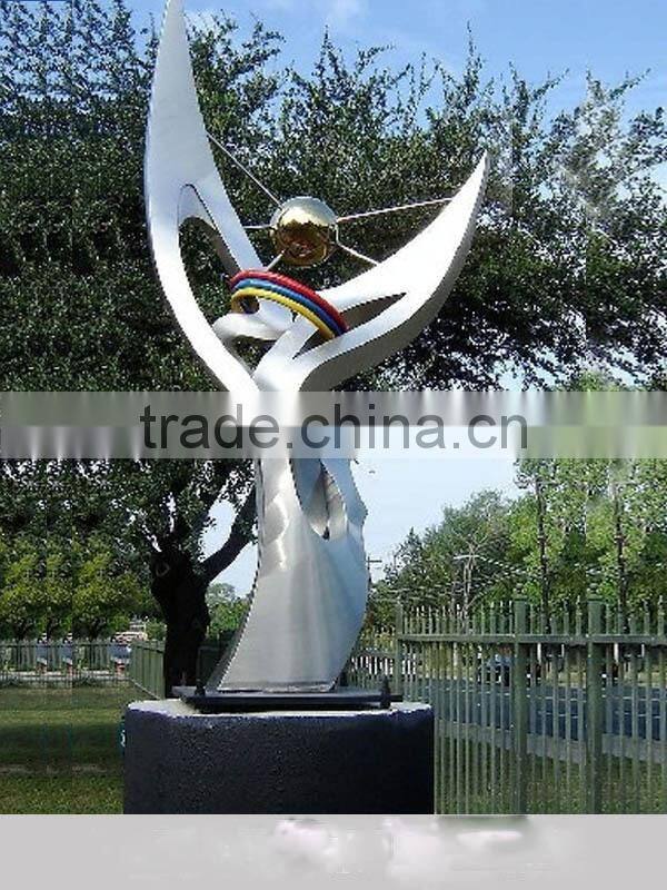 Polishing modern large art modern stainless steel sculpture