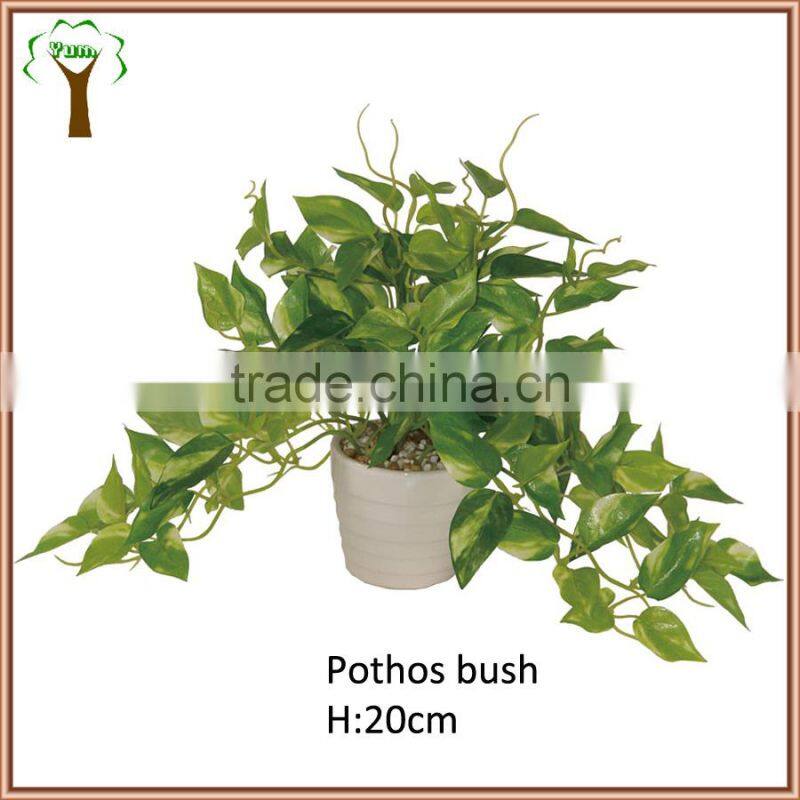 Artificial green pothos plant bonsai
