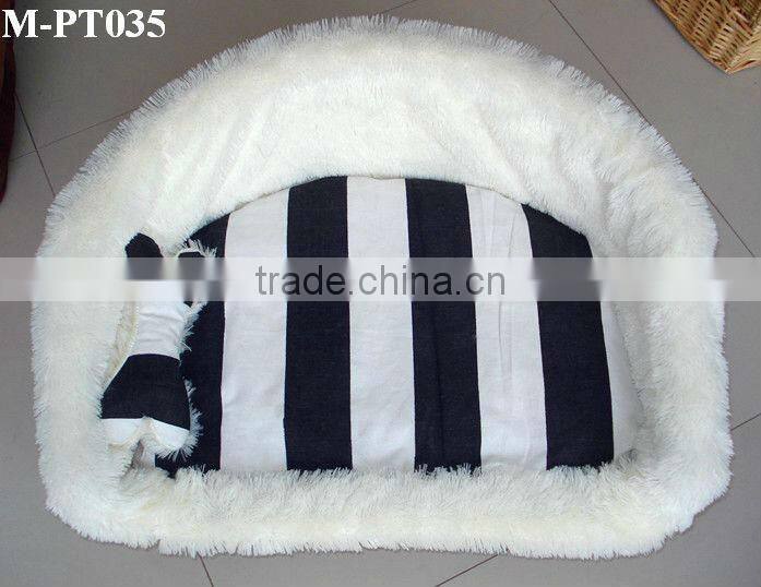 wicker pet sofa bed with white lint
