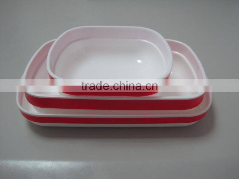 Rotable Large Plate,Two-tone Food Grade Inflight Plate