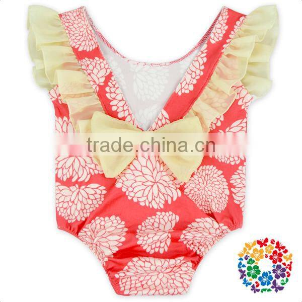 Little Girls White Cartoon Fox Print Short Sleeve T Shirt