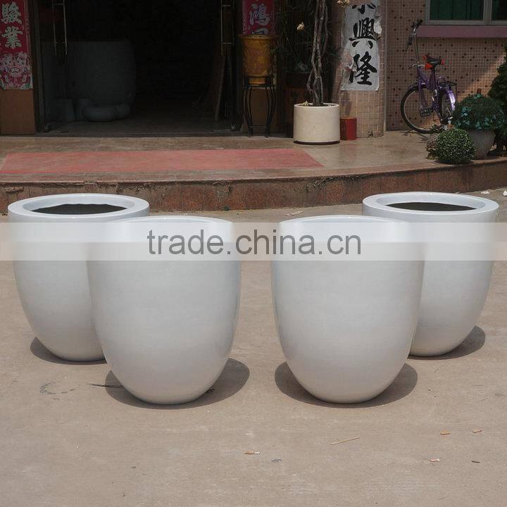 Fiber glass garden flowerpot