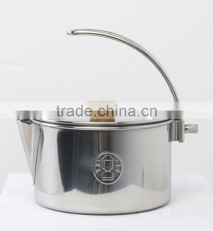 Stainless steel camping coffee pot 4 cups