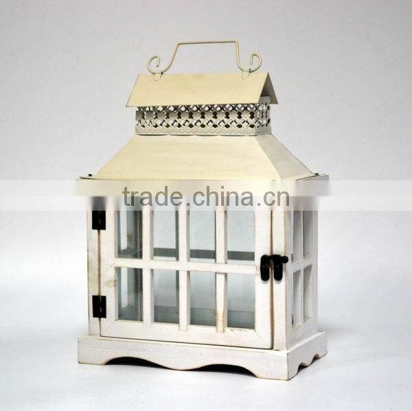 Outdoor Handmade Hanging Rustic Wooden Candle Lantern