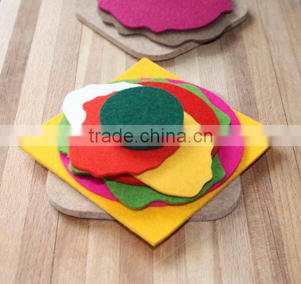 high quality premium new fashion custom non-woven felt DIY food pizza craft tool kit for kid baby educational toy trade in China