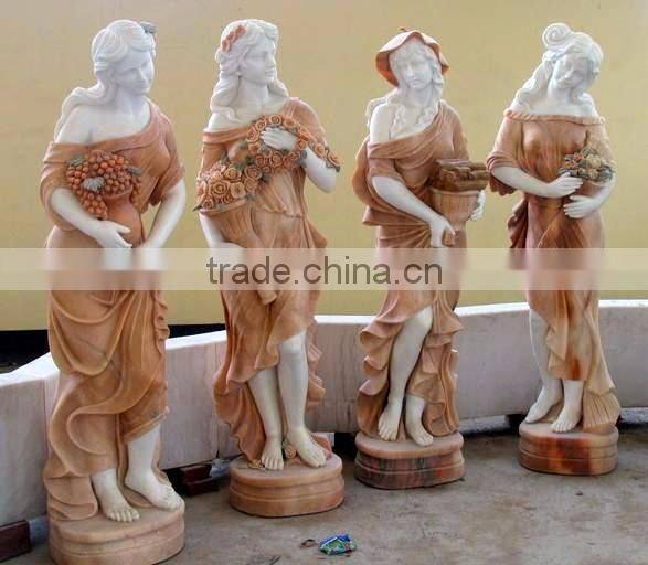 Life size garden sculpture four seasons marble statues for sale