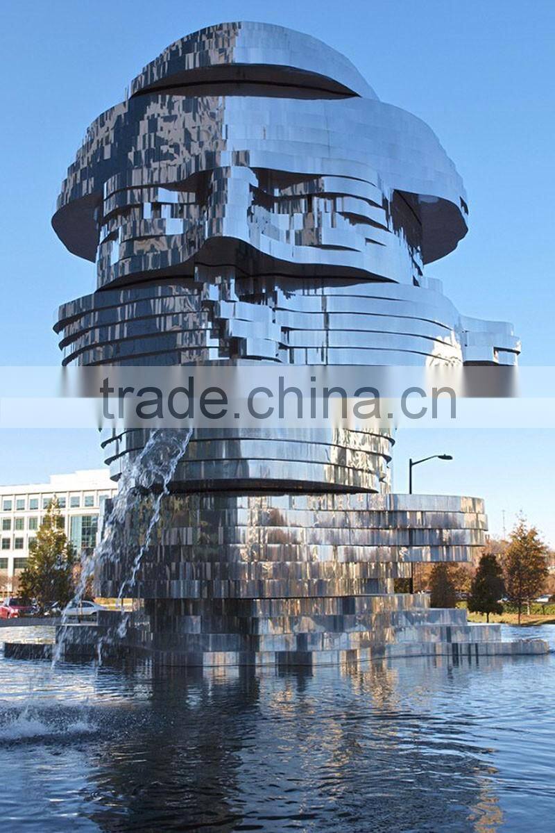 modern outdoor garden decoration metalmorphosis moving water sculpture