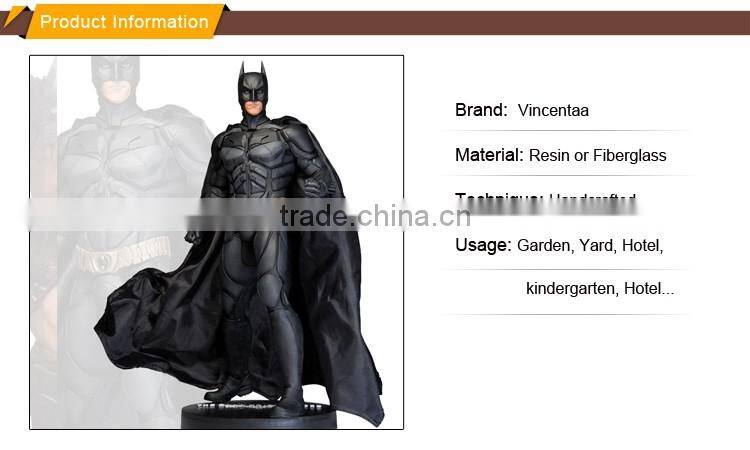 china supplier wholesale resin craft fiberglass batman statue