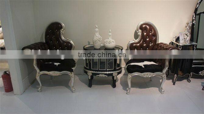 Fashion luxury simple design hotel chairs set,tea table set,dresser&mirror, hand made and can be customized--BG90441 MOQ:1 SET