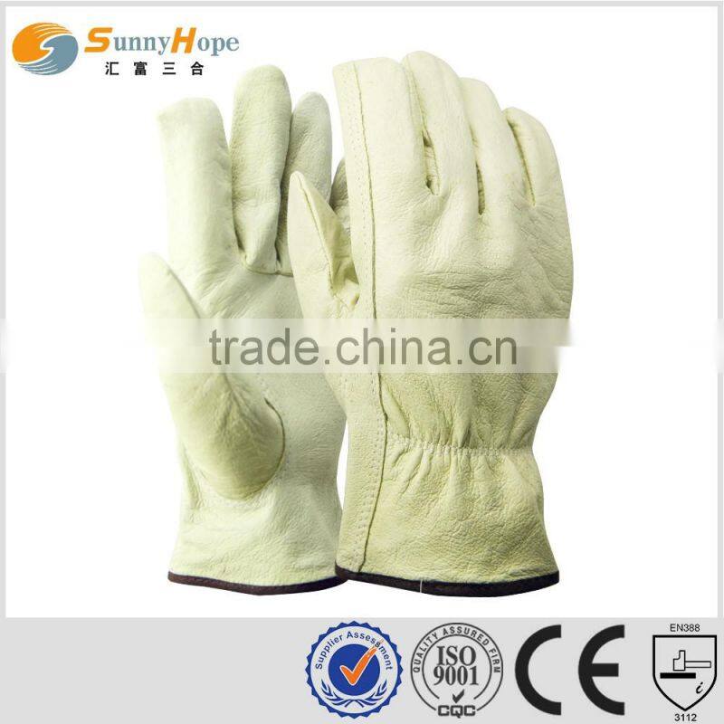 Sunnyhope Quality Grain cowhide driving gloves,driver glove