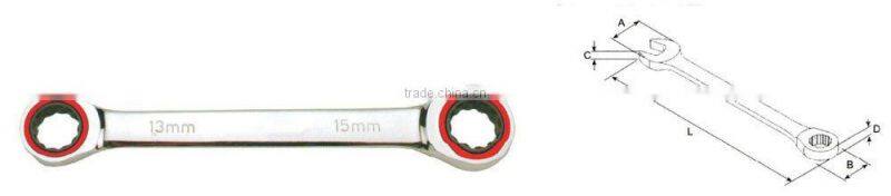 Double Ring End 72 Teeth Ratchet Handle Wrench