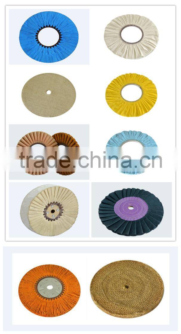 18" Cotton Cloth Buffing Wheel Airway Grinding Polishing Abrasive Fabric Disc Sisal Pad stitched Biased Felt