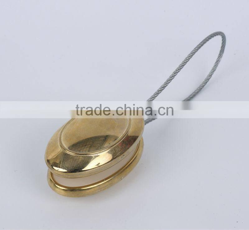 2016 new design golden oval magnetic curtain tiebacks