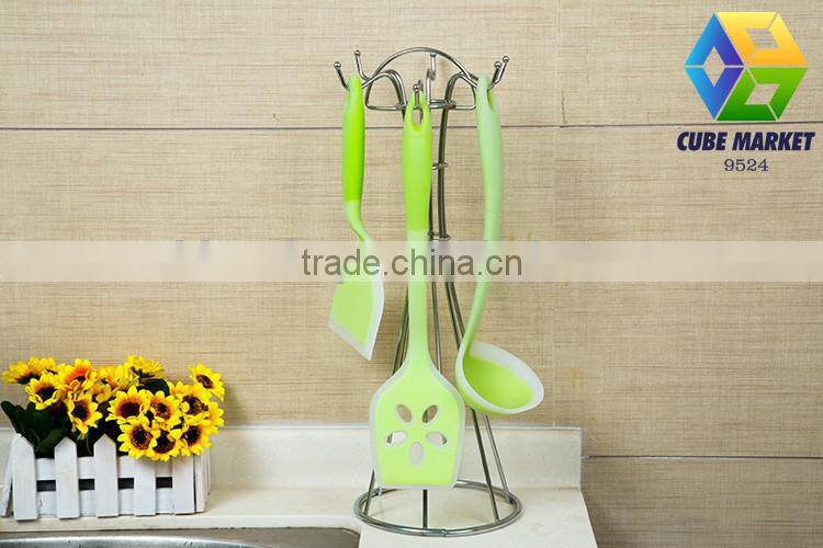 Girls cooking sets silicone kitchen utensil set,chinese cooking tools for non-stick pan