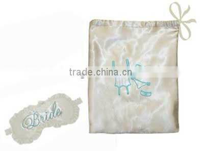 2014 portable satin lingerie bag for women with soft silk Satin