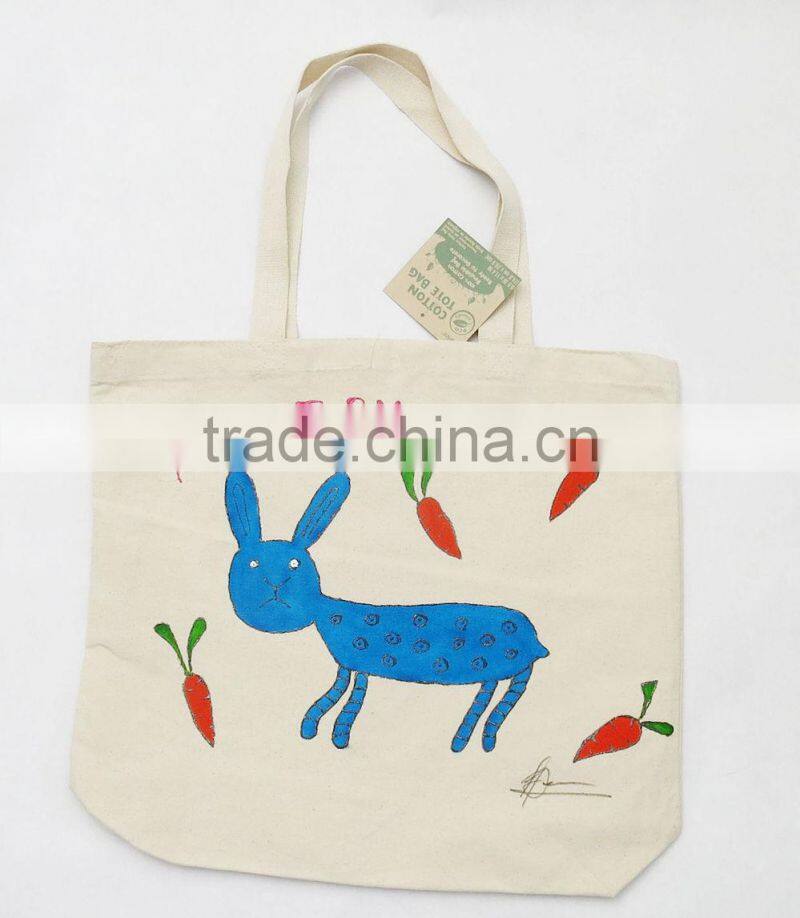 Canvas Handbag Funny Bags Lovely Shoulder Cotton Shopping Tote Purse
