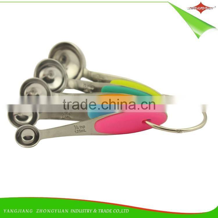 ZY-L2007 High quality stainless steel measuring spoon set of 5
