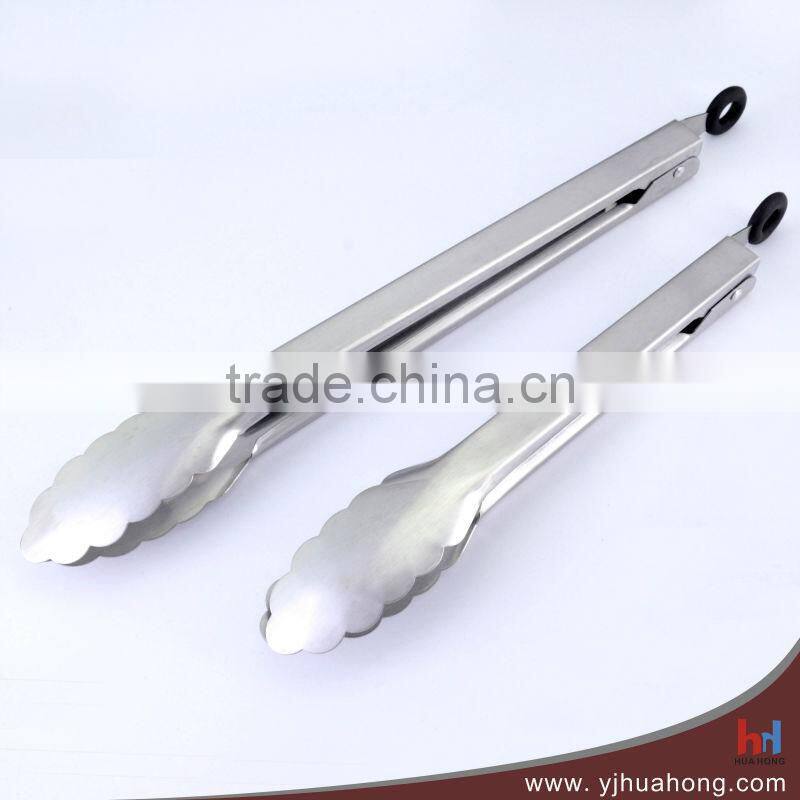 9" Food Grade Stainless Steel Food Tongs with Silicon Head