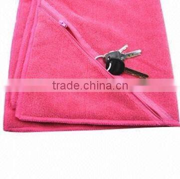 promotional 100% polyester microfiber swimming towel suede