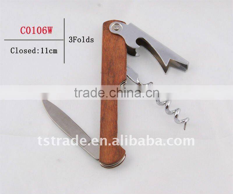 2014 Wine multi function keychain bottle opener stainless steel durable fashion C0106G