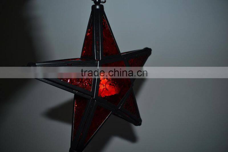 Star Glass Tea Light Candle Holder Rustick Hanging Lighting Lantern Wedding Birthday Party Decoration