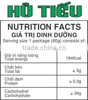 Shrimp and garlic instant rice noodles 65gr