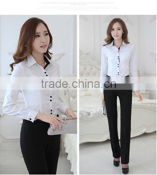 custom latest style fancy office ladies chiffon blouses