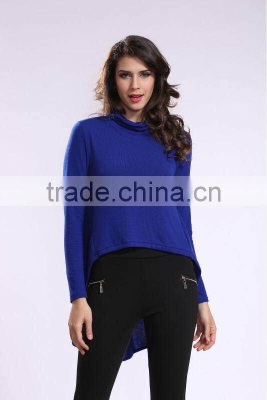 2014 New Arrival Computer Knitting Sweater Design for Ladies Long Sleeve Sweater