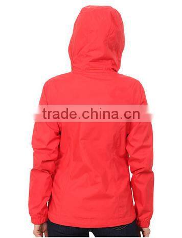 Women's 100% Nylon water proof hoodie jacket