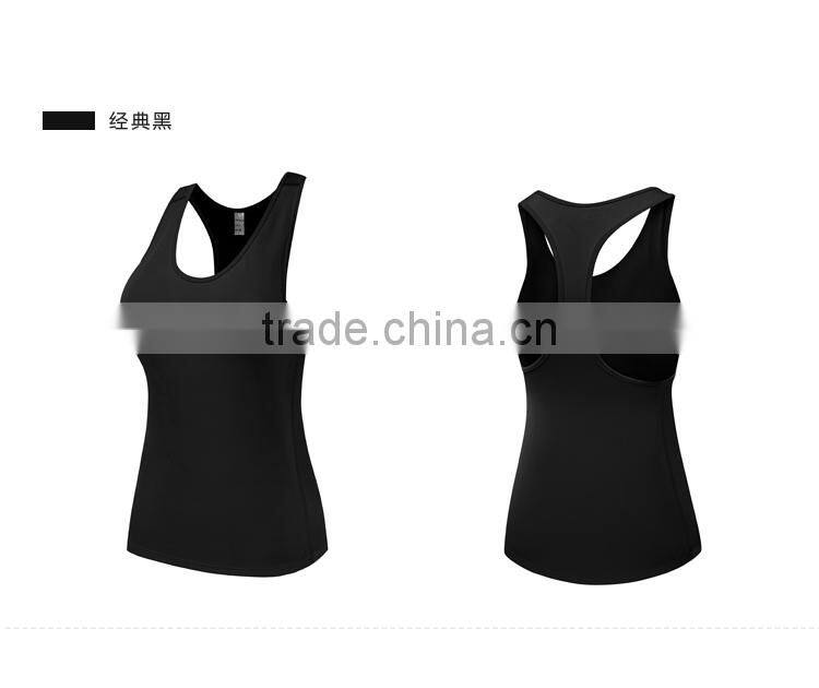 Stylish wholesale polyester fitness womens sport vest tank top