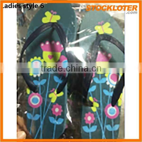 2016 Summer pvc flip flops sandals new design cheap rubber slipper stock lot