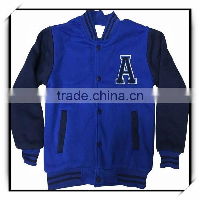 high quality custom sports fleece baseball jacket