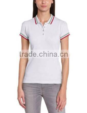 White polo design custom women's polo 100% polyerster 160g dir fit wome'n 's polo