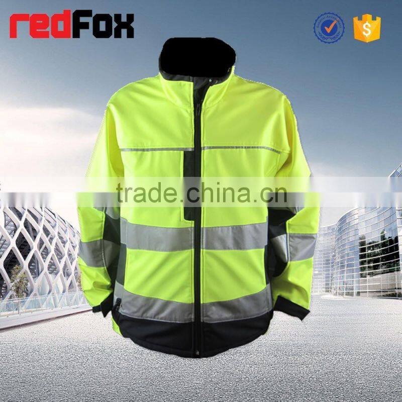 cheap tactical safety yellow softshell jacket
