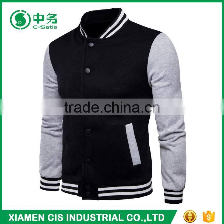 New Pattern Custom Logo Sailor Collar Couple Unisex Cotton Fleece Varsity Jacket