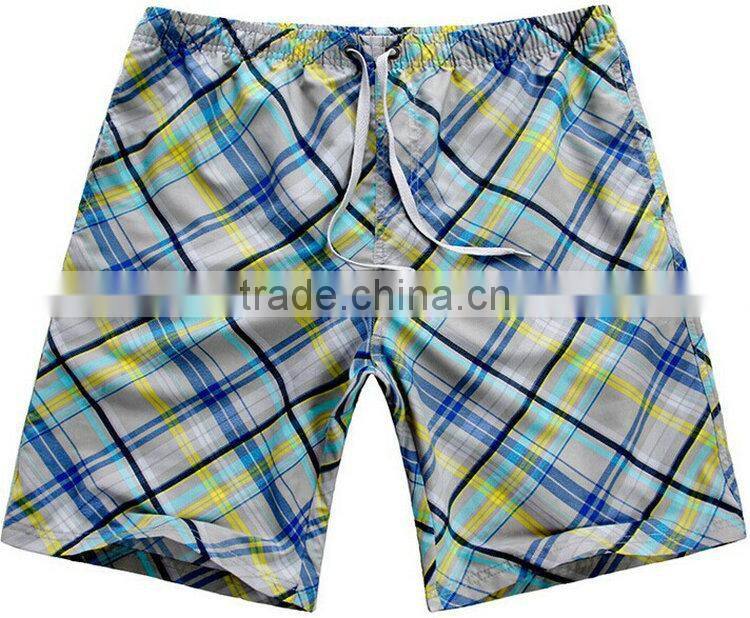 "Coconut trees and people" printed sarong beachwear for man