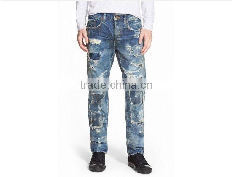 Biker Jeans Fashion Denim trousers(LOTK061)