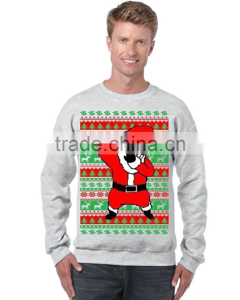 Wholesale ugly Christmas hand knitting cotton pullover sweater designs