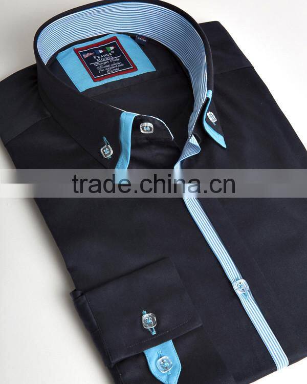 new products mens wedding business wear slim fit black dress shirts