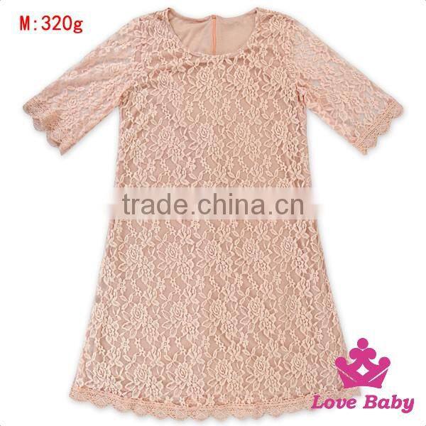 2017 New Design Children Clothing Lace Short Sleeve Ruffle Dress Baby Girl Party Dress Children Frocks Designs