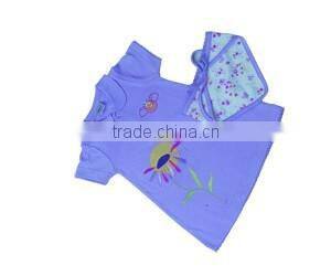 2016 summer purple pretty cotton dresses for kids